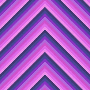 Wild Diagonal Stripe Chevron in Purple and Hot Pinks