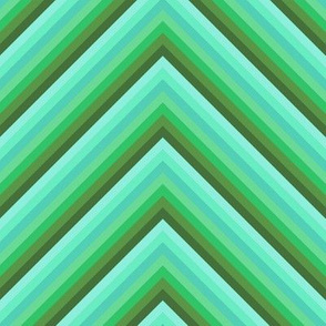 Wild Diagonal Stripe Chevron in Turquoise Aqua and Sea Green