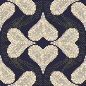 Neutral Paisley Ogee with Acanthus