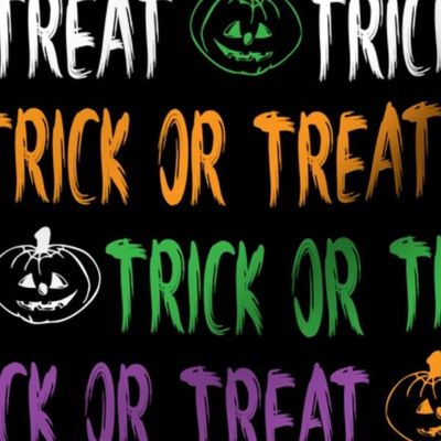 Trick Or Treat Halloween Typography- medium scale