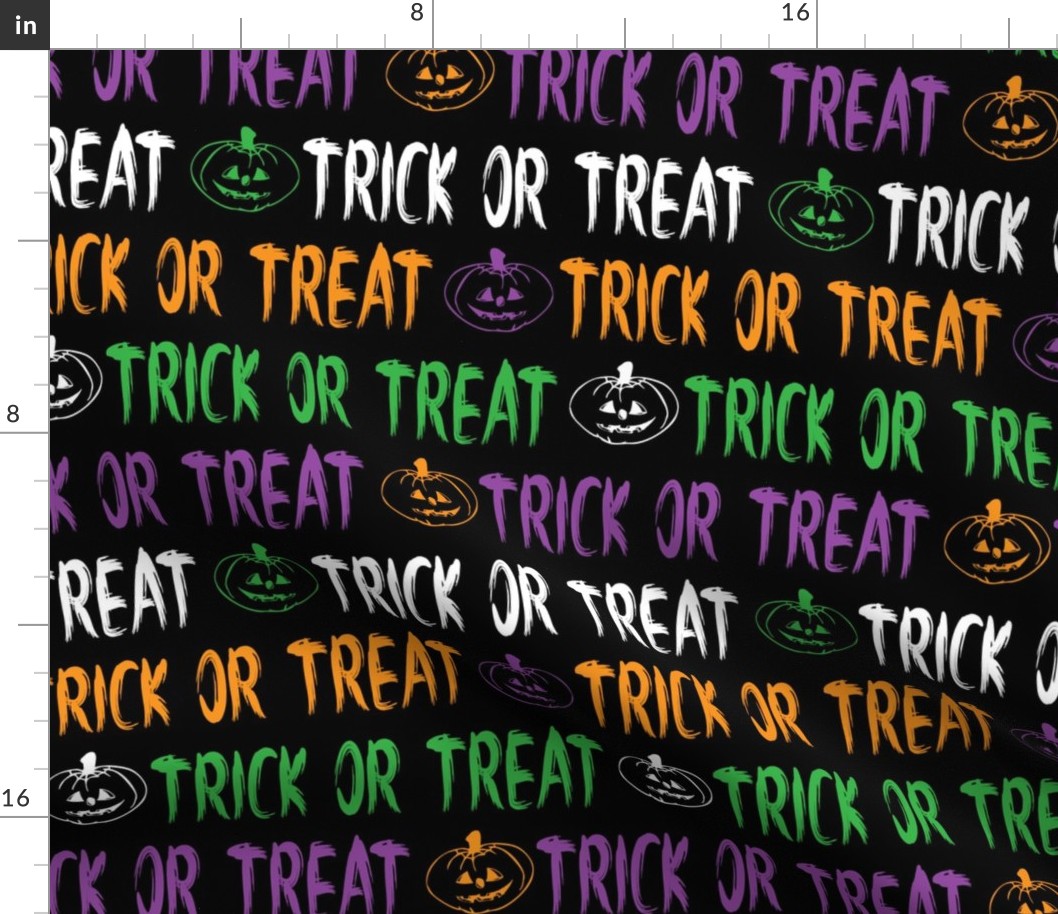 Trick Or Treat Halloween Typography- medium scale