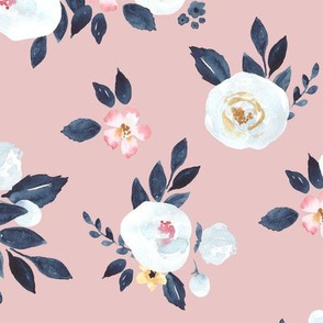Amelia Watercolor Floral in Blush