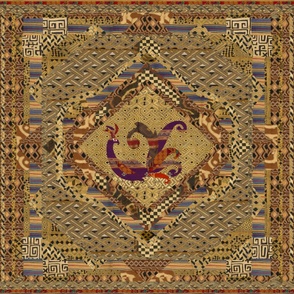 African Persian Style Cheater Quilt