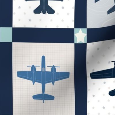 Airplane Cheater Quilt Endless-Repeat