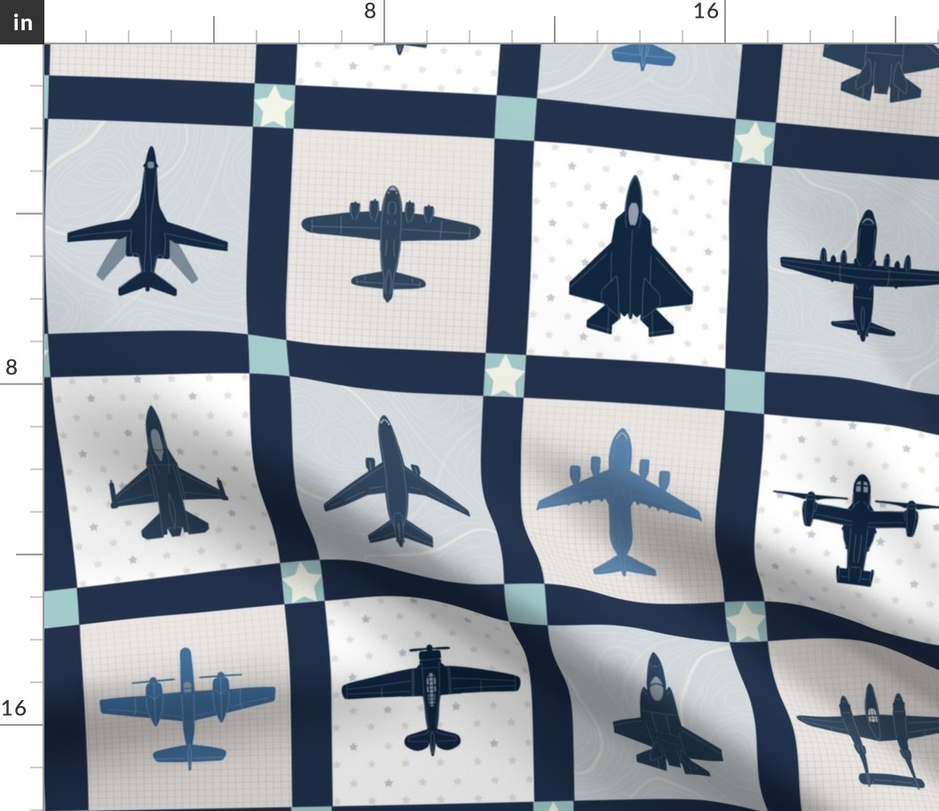 Airplane Cheater Quilt Endless-Repeat