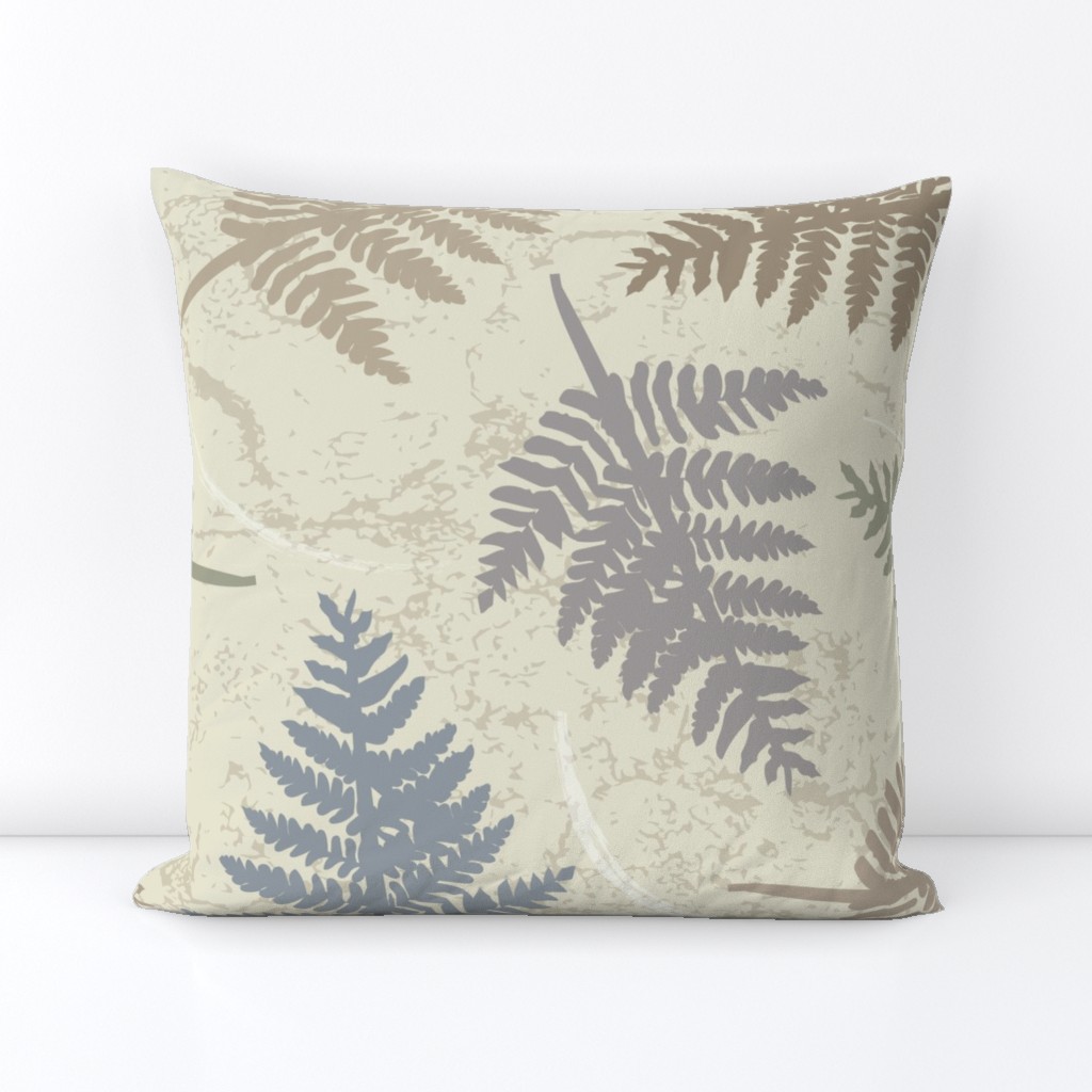 fern leaves in warm neutral colors | large scale