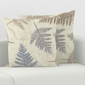 fern leaves in warm neutral colors | large scale