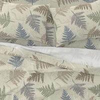 fern leaves in warm neutral colors | large scale