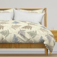 fern leaves in warm neutral colors | large scale