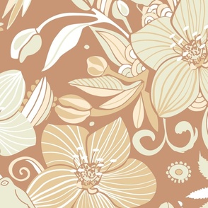 Helleborus and birds | gold