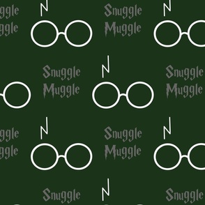 snuggle muggle - green and gray