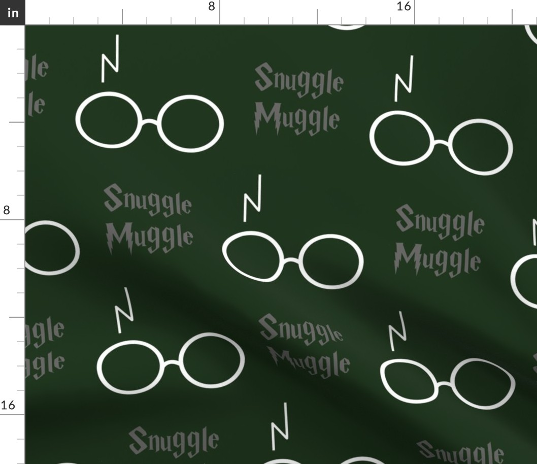 snuggle muggle - green and gray