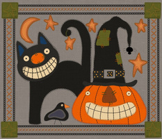 Folk art Halloween embroidery 