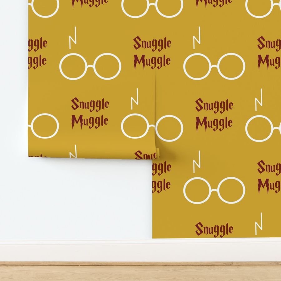 snuggle muggle - maroon and mustard