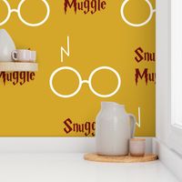 snuggle muggle - maroon and mustard