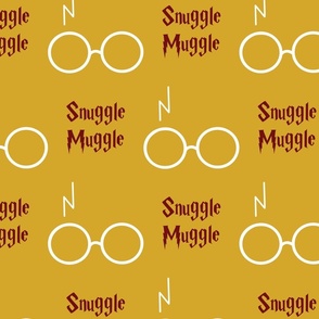 snuggle muggle - maroon and mustard