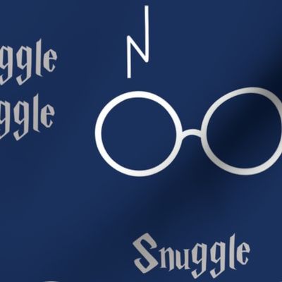 snuggle muggle - blue and silver