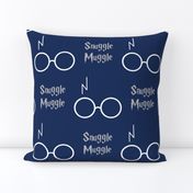 snuggle muggle - blue and silver