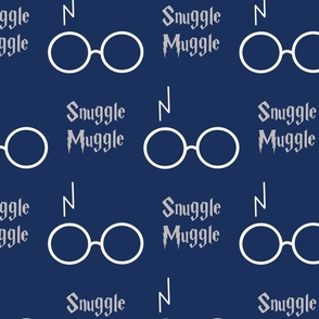 snuggle muggle - blue and silver