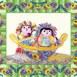 Twins in a Talavera Bowl-Cheater Quilt