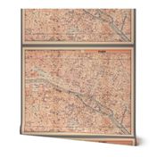 Paris map, antique, yard