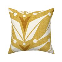 Tulipa - Floral Geometric Goldenrod Yellow Jumbo Scale