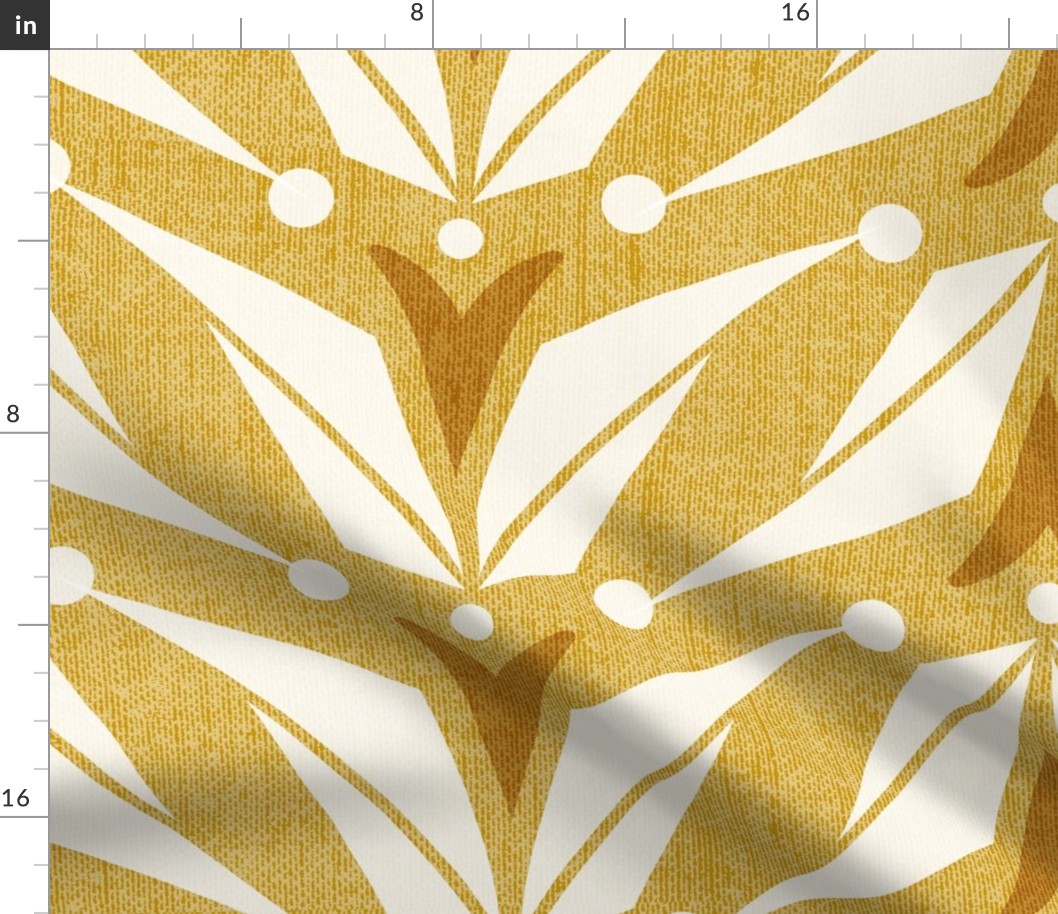 Tulipa - Floral Geometric Goldenrod Yellow Jumbo Scale