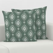 6" Sage and White Aztec Print