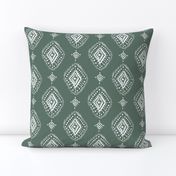 6" Sage and White Aztec Print