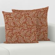 Hand drawn leaves - Terricotta Brown