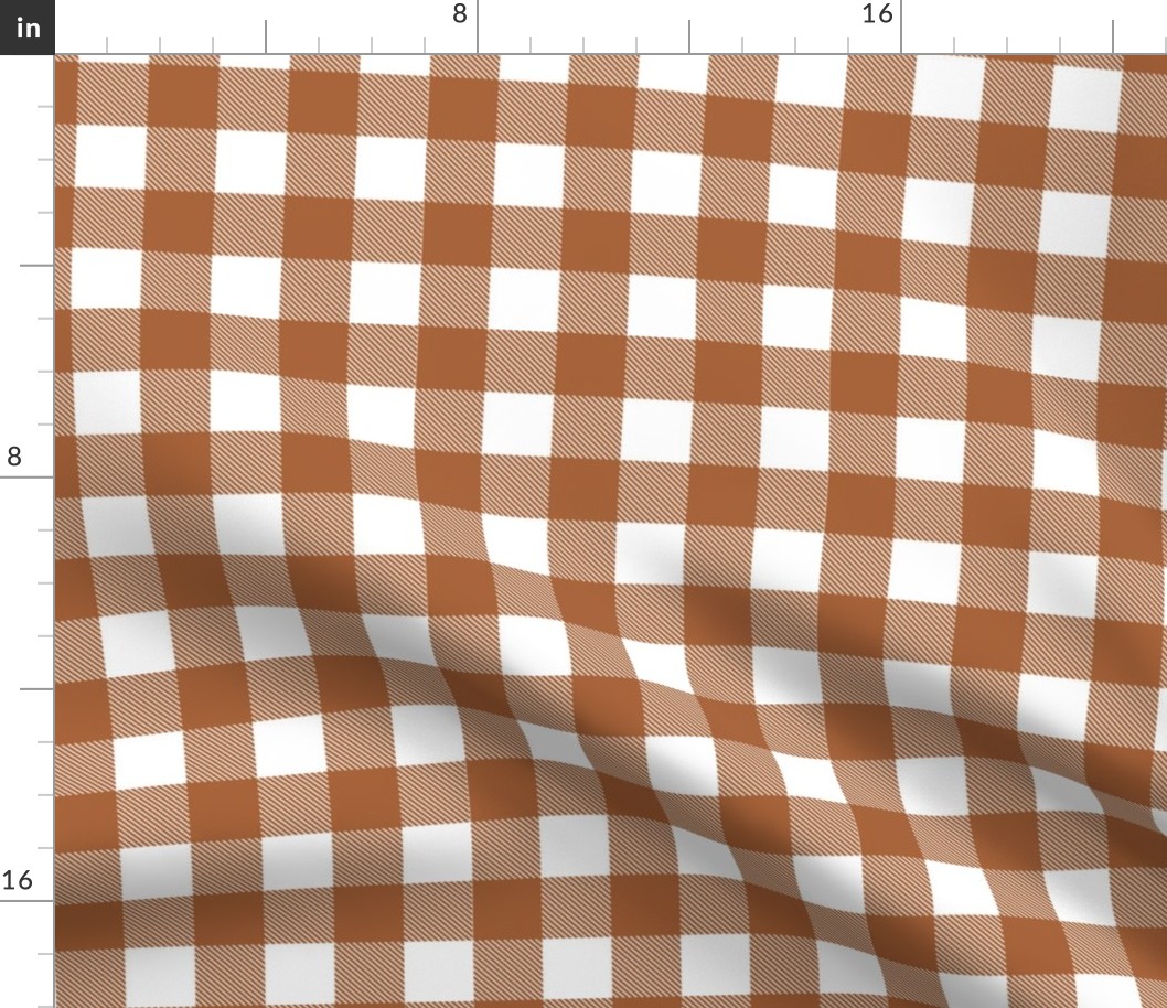 PLAID COPPER/WHITE