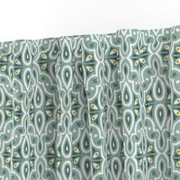 Broderie - Ikat Geometric Eucalyptus Regular Scale