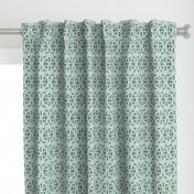 Broderie - Ikat Geometric Eucalyptus Regular Scale