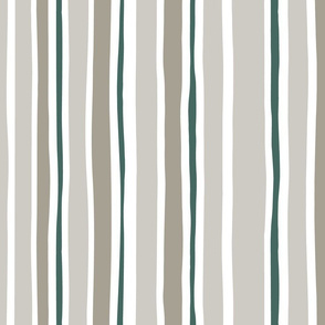 Dogwood Retreat Stripes | Green + Tan