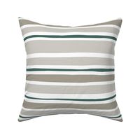 Dogwood Retreat Horz. Stripes | Green + Tan