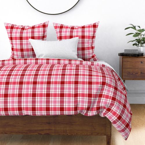 Pink Red White Tartan Plaid|Christmas Valentine's|Renee Davis