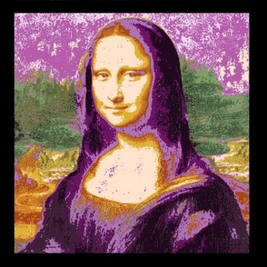 DaVinci Mona Lisa in Purple