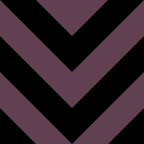 Jumbo Eggplant Purple and Black Chevron Stripes