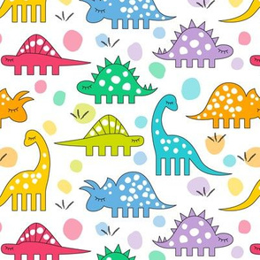 rainbow dinosaurs and dots no pink