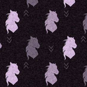 2” Horse Head - Mauve/Lilac Linen