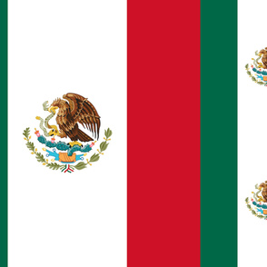 Mexico flag, 1 large and 2 small squares
