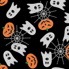 Halloween in Satin Stitch and Back Stitch!