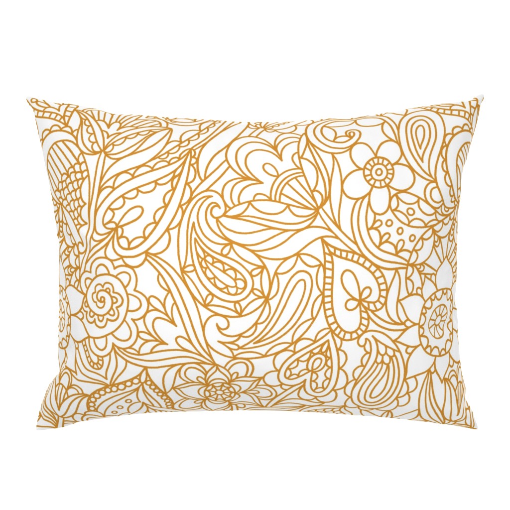 Neutral bedding paisley pattern