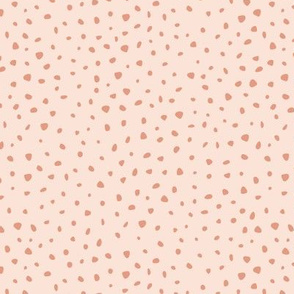 Little spots and speckles panther animal skin cheetah confetti abstract minimal dots in pink caramel SMALL