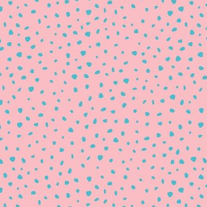 Little spots and speckles panther animal skin cheetah confetti abstract minimal dots in pink blue SMALL