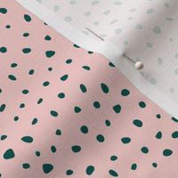 Little spots and speckles panther animal skin cheetah confetti abstract minimal dots in pink forest green SMALL