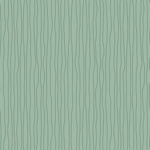 Allium Allure, Wavy Lines Coordinate,  Dark Green on Sage Background