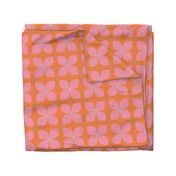 MCM Bold Linen Geo Garden M+M Tangerine by Friztin