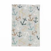 Anchors Pattern Grey