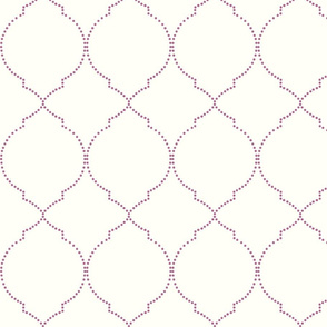 trellis - plum on white